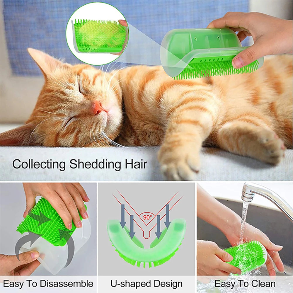 Katzenschaber Massager – Kratz- und Massagebürste für Katzen